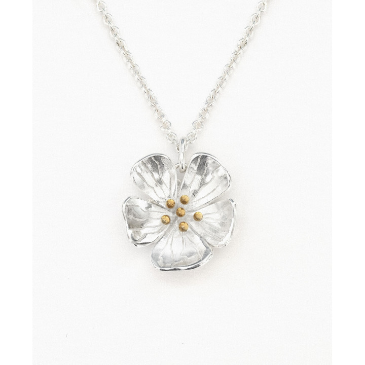 Close-up of handmade Hilla Pendant
