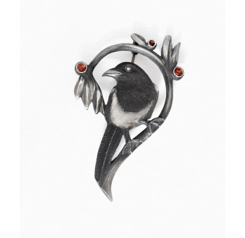 Magpie brooch