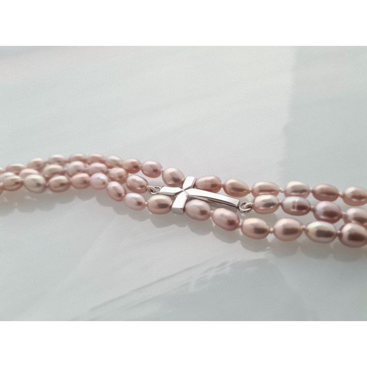 Cross bracelet - pink