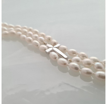 Cross bracelet - white