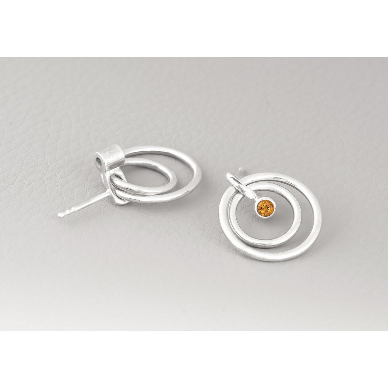 Orbit Earrings (citrine)