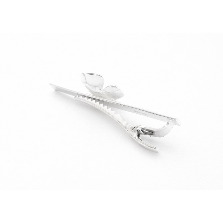 Hilla Tie Clip – Silver and Gold Cloudberry Design