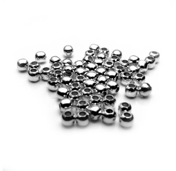 Crimp Beads, silver