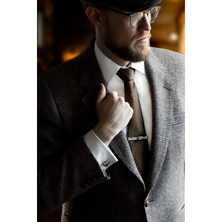 2CV cufflinks & tieclip