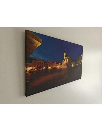 Quiet Square - canvas on wall