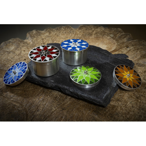 Mini Enamel Storage Jar – Handmade Keepsake Box for Spices, Hair Locks or Gifts