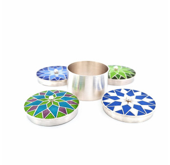 Mini Enamel Storage Jar – Handmade Keepsake Box for Spices, Hair Locks or Gifts