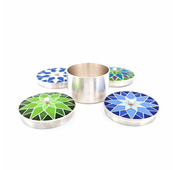 Mini Enamel Storage Jar – Handmade Keepsake Box for Spices, Hair Locks or Gifts