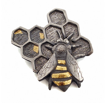 Bee Brooch – Hand-crafted 925 Sterling Silver with Gold-Gilding | Finnish Jewellery