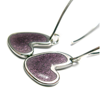 Sydän korvakorut emaloitu