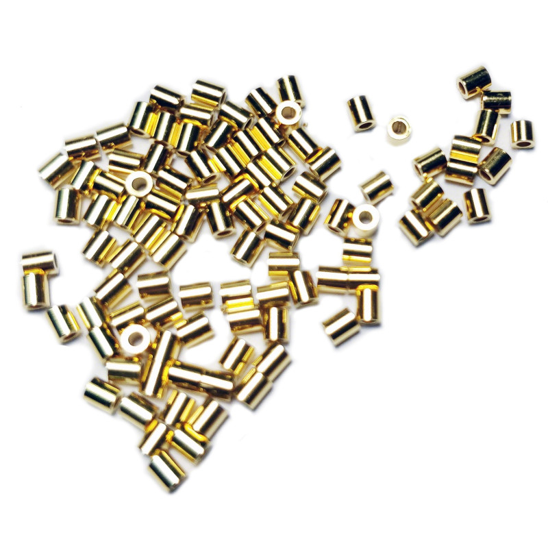 Crimp Tubes, gold- 1,8mm